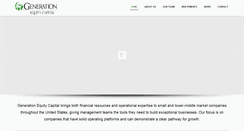 Desktop Screenshot of generationequity.com