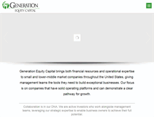 Tablet Screenshot of generationequity.com